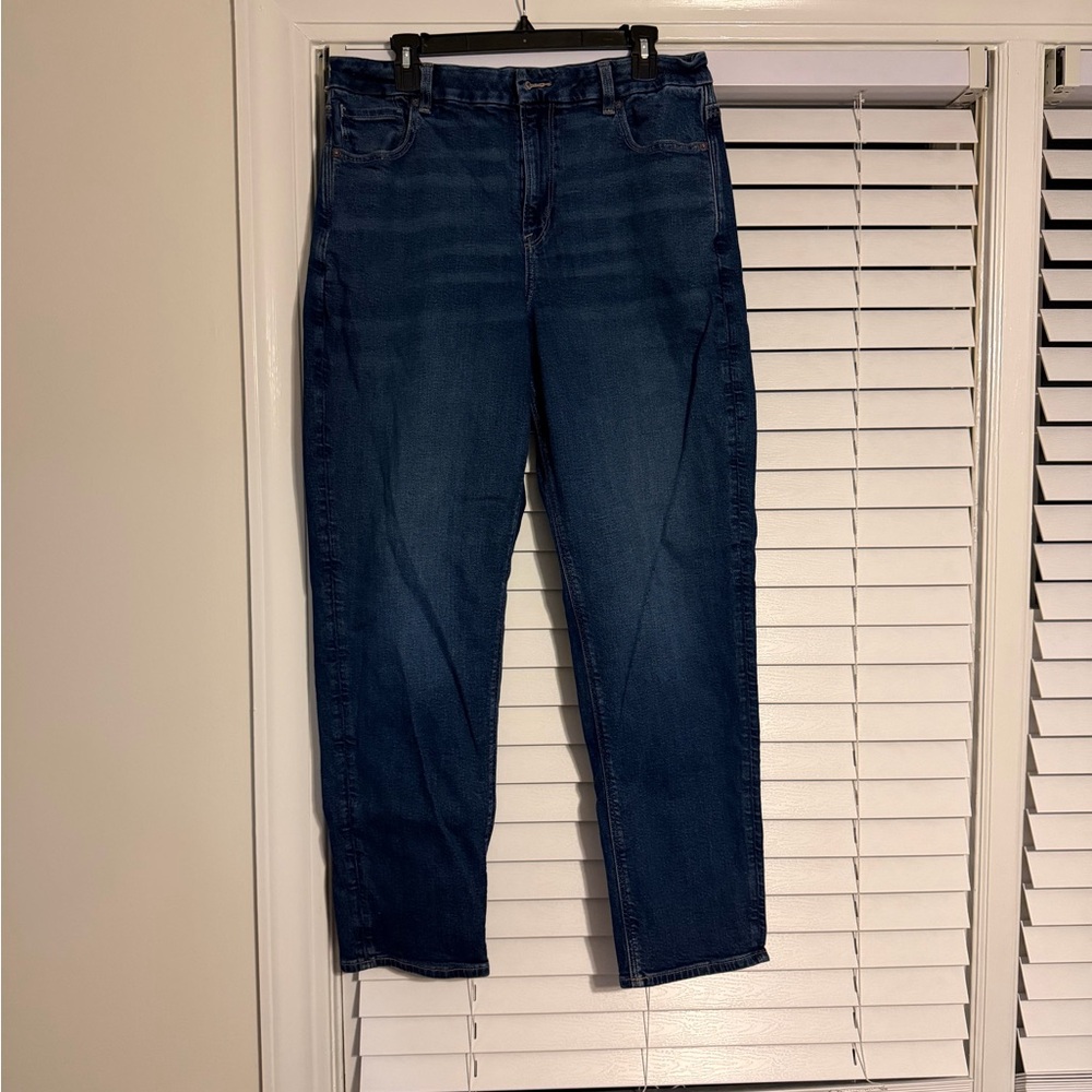American Eagle Outfitters Dark Blue Mom Jeans- Long